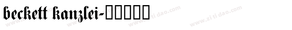 beckett kanzlei字体转换